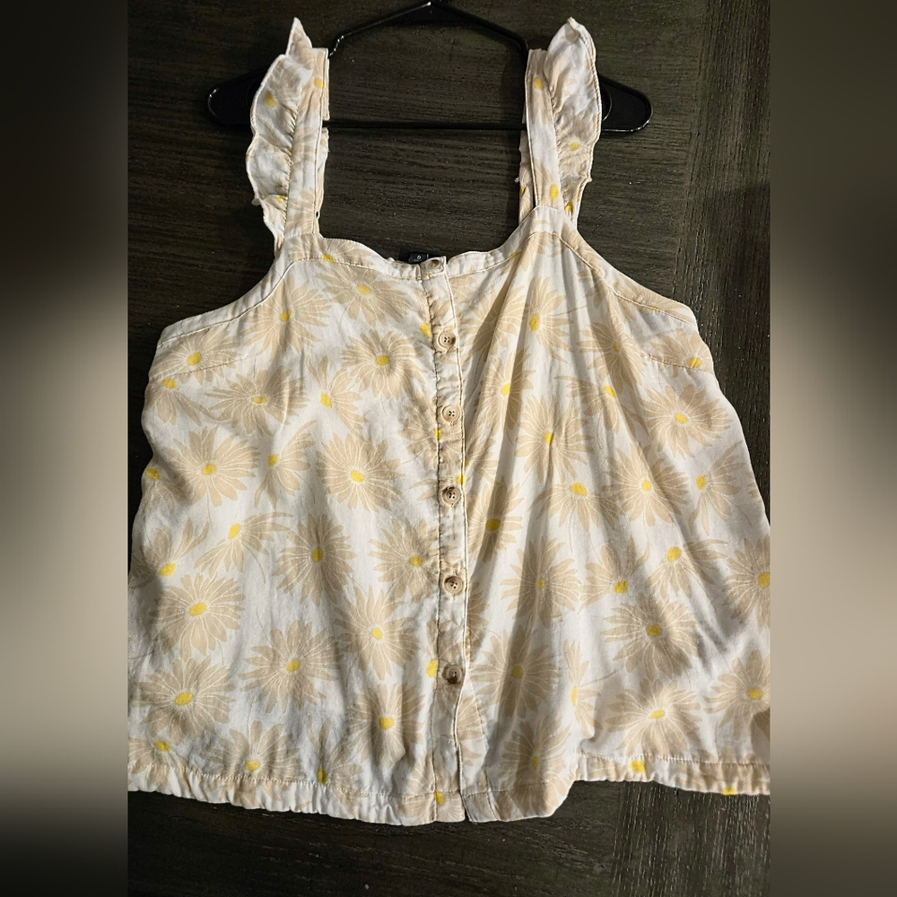 Floral Button-Down Women Top